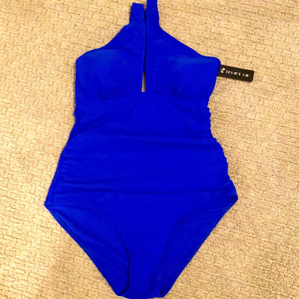 NWT Royal Blue Tempt Me one piece medium